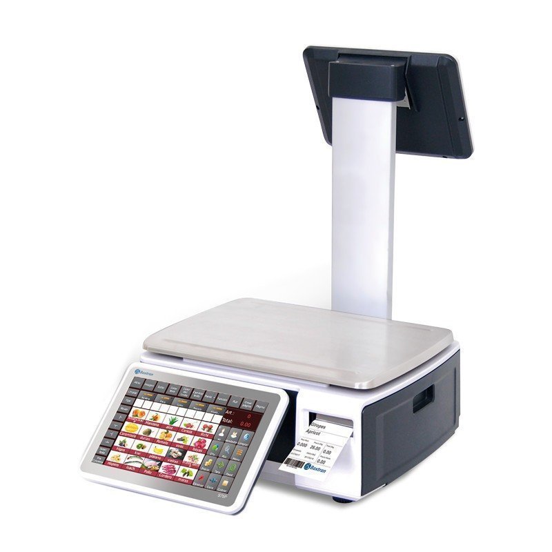 Balanza Comercial y etiquetadora con columna S75P Balanza Comercial y etiquetadora con columna S75P
