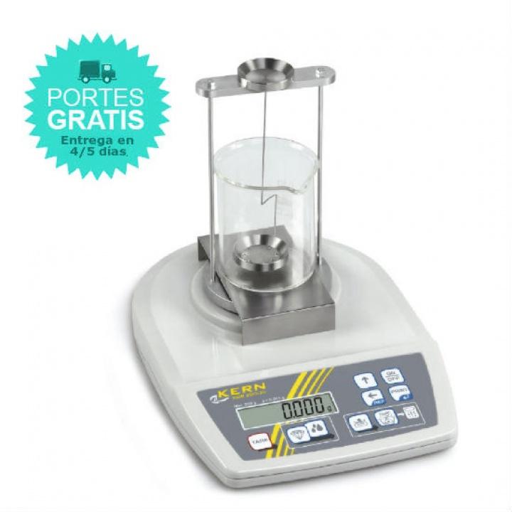 Balanza Joyera Kern EMB200 cálculo de densidad metales