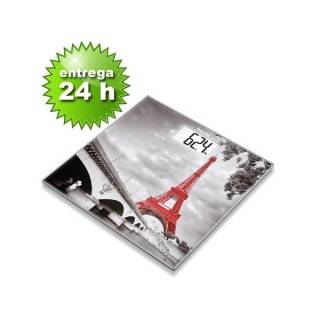 Báscula Cristal Pantalla LCD Diseño París